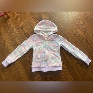 Juicy Couture Kids Marbled Velour Zip-Up